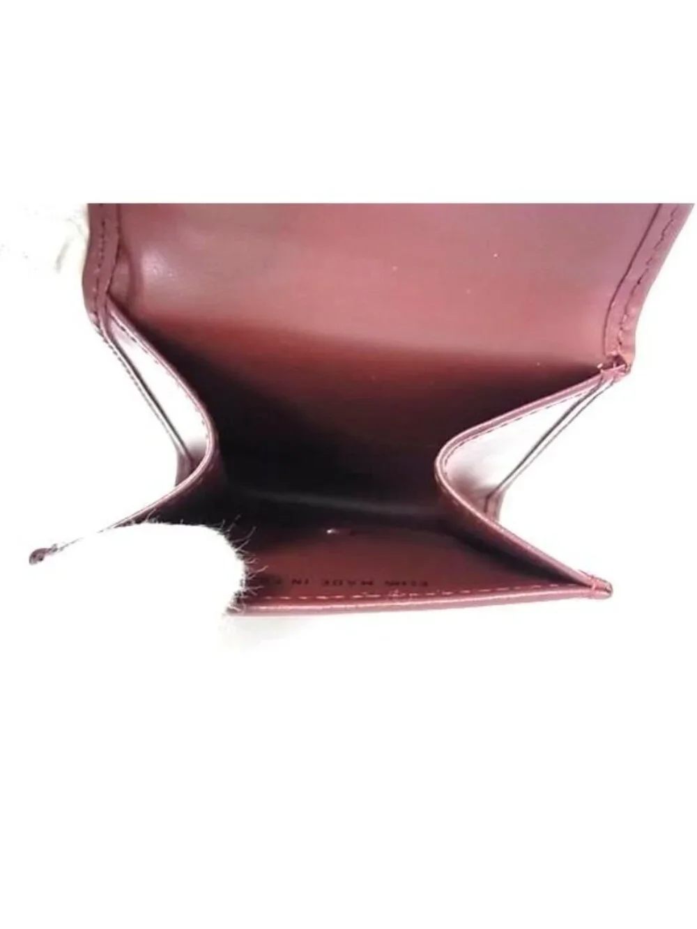 Cartier Leather Must Line Coin Case Purse Bordeaux
